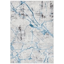 SAFAVIEH Amelia Pemala Abstract Marble Area Rug, Grey/Blue, 5'5" x 7'7"