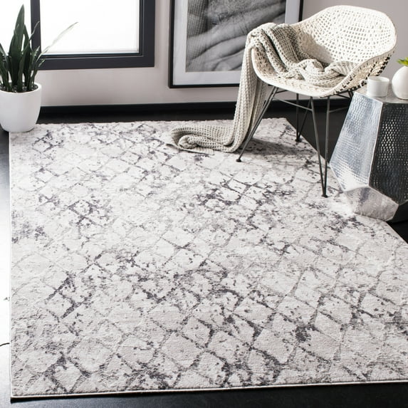 SAFAVIEH Amelia Roslyn Abstract Area Rug, Gray/Light Gray, 6' x 9'