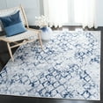 thumbnail image 1 of SAFAVIEH Amelia Roslyn Abstract Area Rug, Gray/Navy, 5'3" x 5'3" Square, 1 of 13