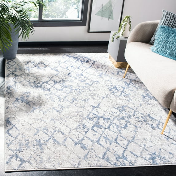 SAFAVIEH Amelia Roslyn Abstract Area Rug, Light Gray/Blue, 5'3" x 7'6"