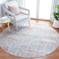 thumbnail image 1 of SAFAVIEH Amelia Scott Geometric Area Rug, Gray/Rust, 6'7" x 6'7" Round, 1 of 10