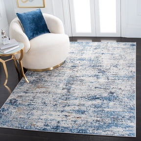 SAFAVIEH Amelia Ian Abstract Large Blue Area Rug, Ivory/Blue, 8' x 10 ...