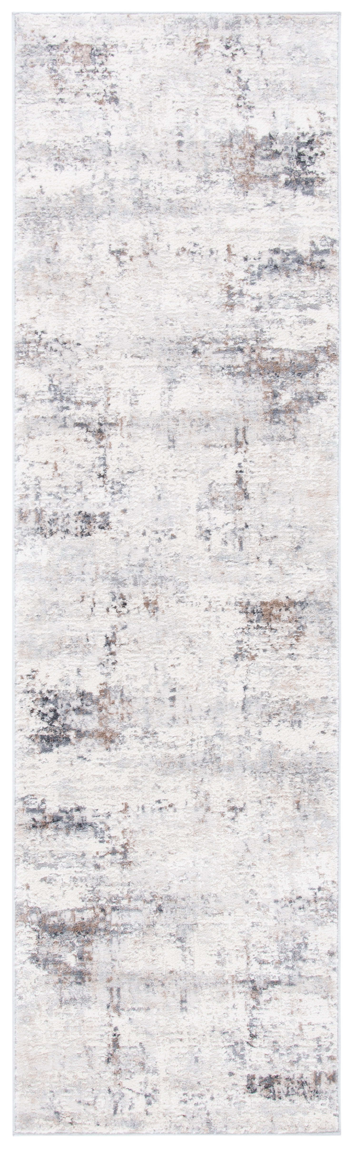 SAFAVIEH Amelia Topher Abstract Runner Rug, Ivory/Grey, 2'3" x 6 ...