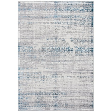 SAFAVIEH Amelia Toria Distressed Traditional Area Rug, Grey/Blue, 5'5" x 7'7"