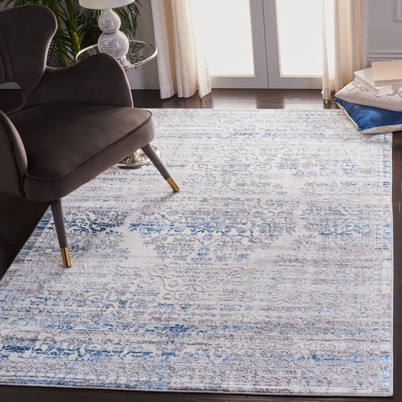 SAFAVIEH Amelia Toria Floral Area Rug, Gray/Blue, 9' x 12'
