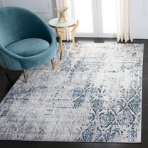 SAFAVIEH Amelia Tucker Trellis Area Rug, Gray/Blue, 5'5" x 7'7"