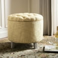 thumbnail image 1 of SAFAVIEH Amelia Tufted Storage Ottoman Gold, 1 of 7