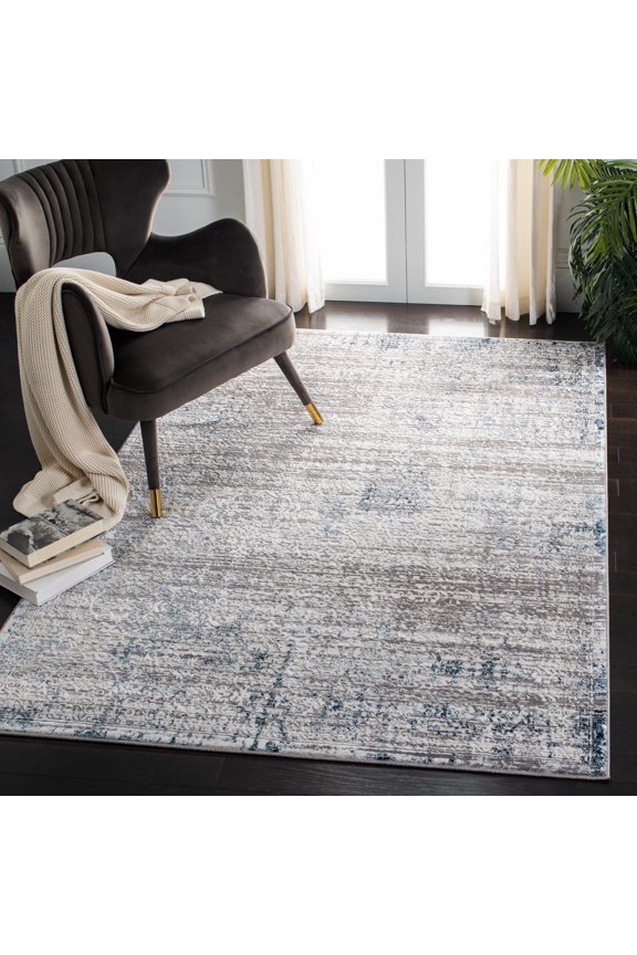 Amelia Velda Oriental Area Rug, Gray/Blue, 5'5" x 7'7"