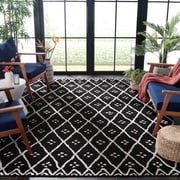Safavieh Amherst Amina Geometric Area Rug, Black/Creme, 5'3" x 8'