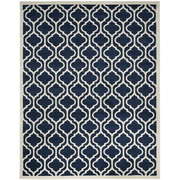 SAFAVIEH Amherst Chandler Geometric Area Rug, Navy/Beige, 8' x 10'