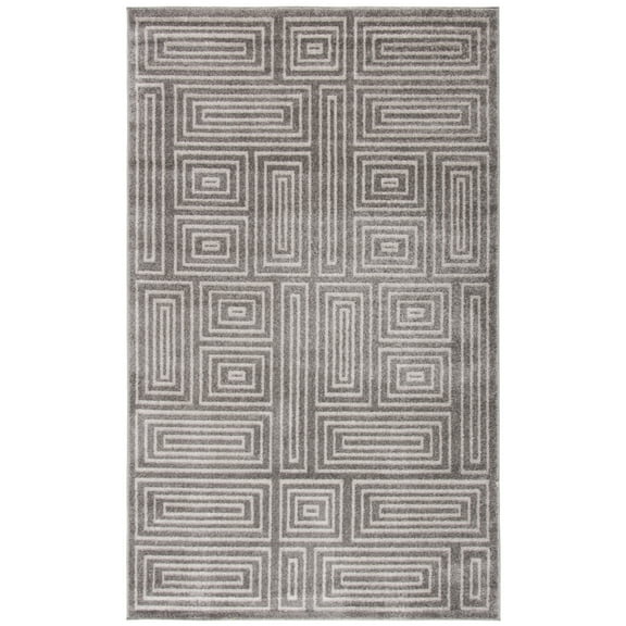 SAFAVIEH Amherst Dawa Geometric Area Rug, Grey/Ivory, 5'3" x 8'