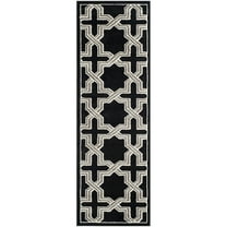 SAFAVIEH Amherst Hermite Geometric Runner Rug, Anthracite/Grey, 2'3" x 7'
