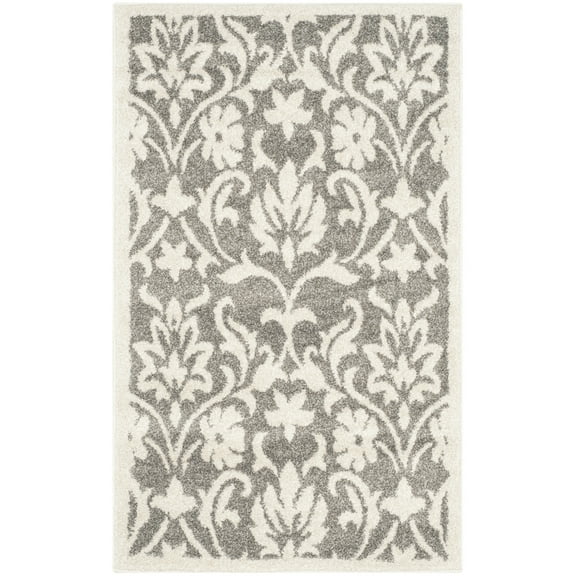 SAFAVIEH Amherst Jerrald Geometric Area Rug, Dark Grey/Beige, 2'6" x 4'