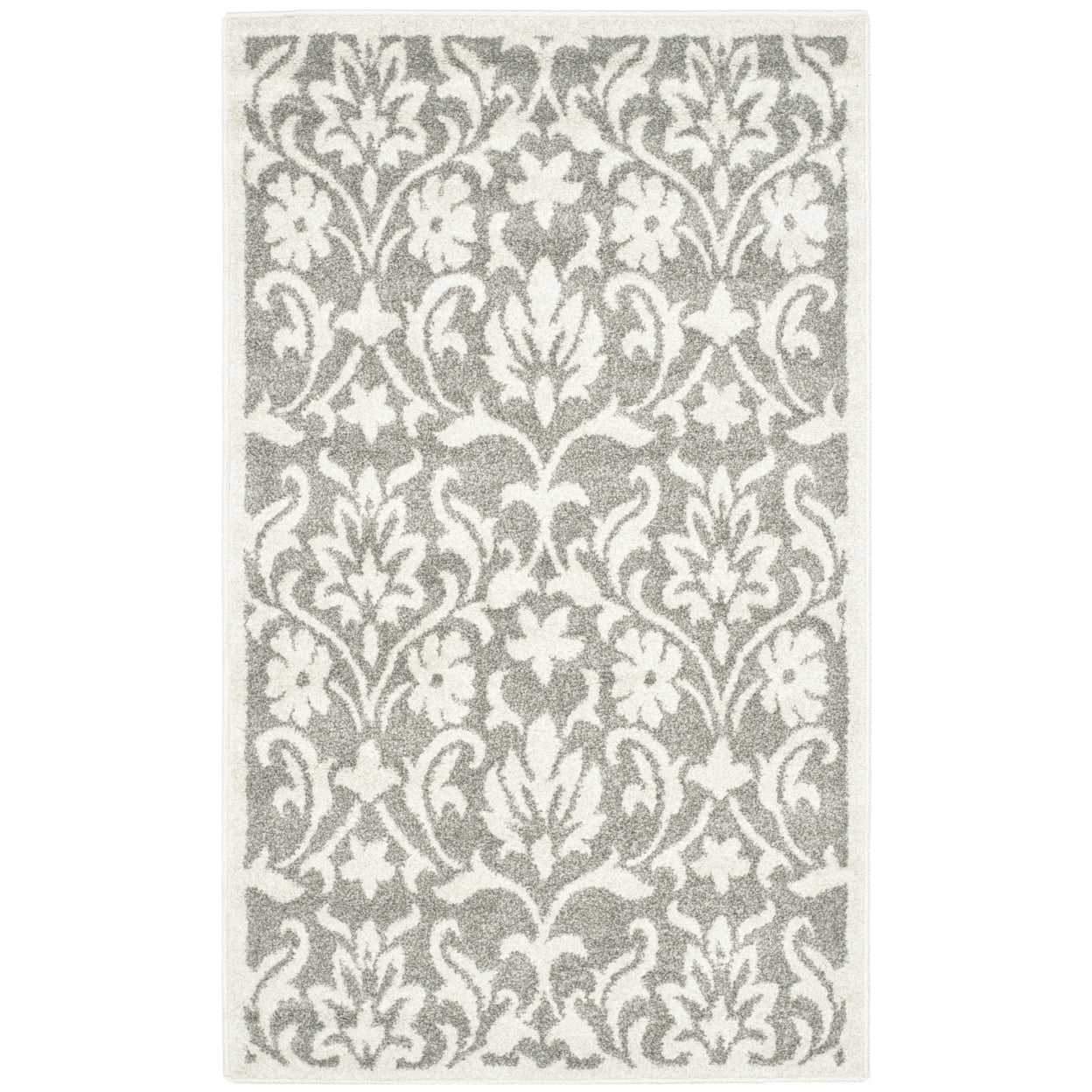 Elegant Amherst Dark Grey & Beige 3' x 5' Geometric Area Rug