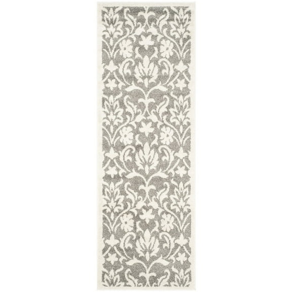 SAFAVIEH Amherst Jerrald Geometric Runner Rug, Dark Grey/Beige, 2'3" x 7'