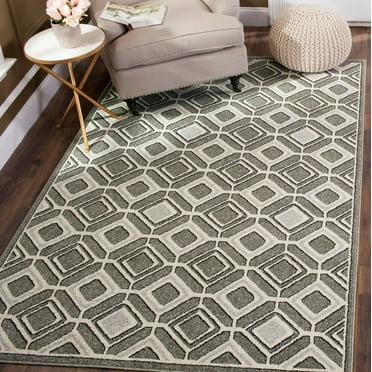 SAFAVIEH Amherst Marla Geometric Area Rug, Grey/Light Grey, 3' x 5'