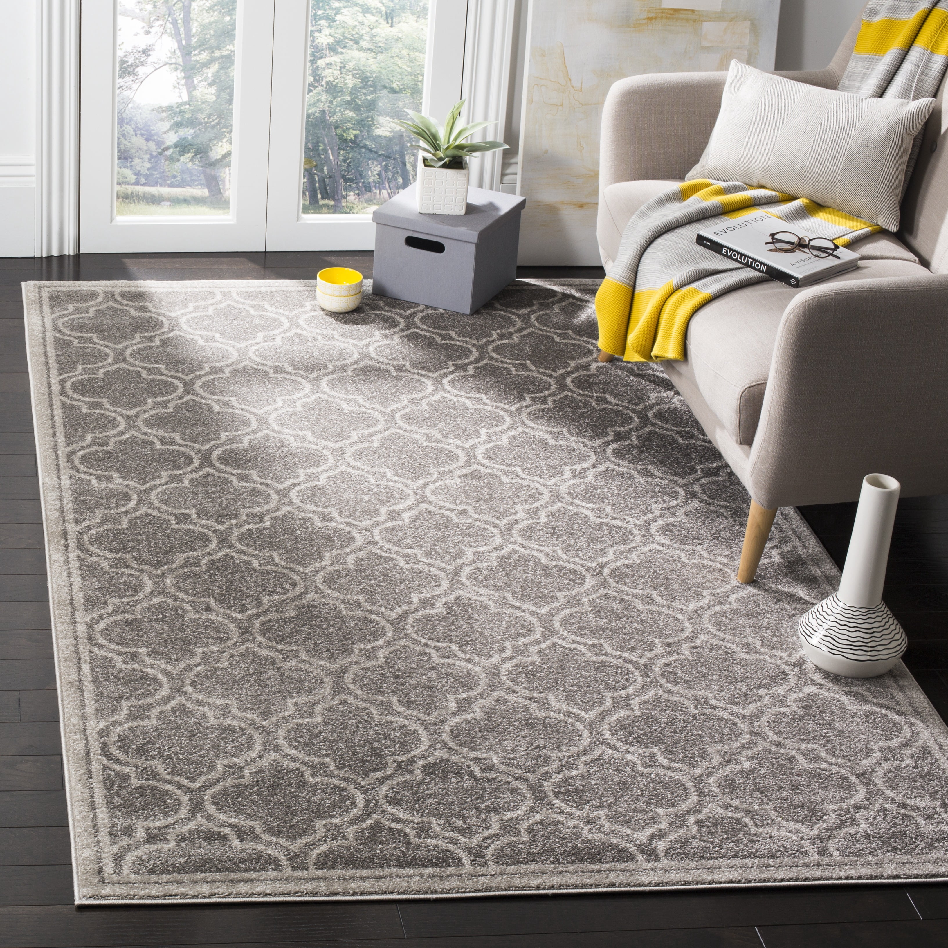 Safavieh Amherst Mason Geometric Area Rug, Gray/Light Gray, 3' x 5'