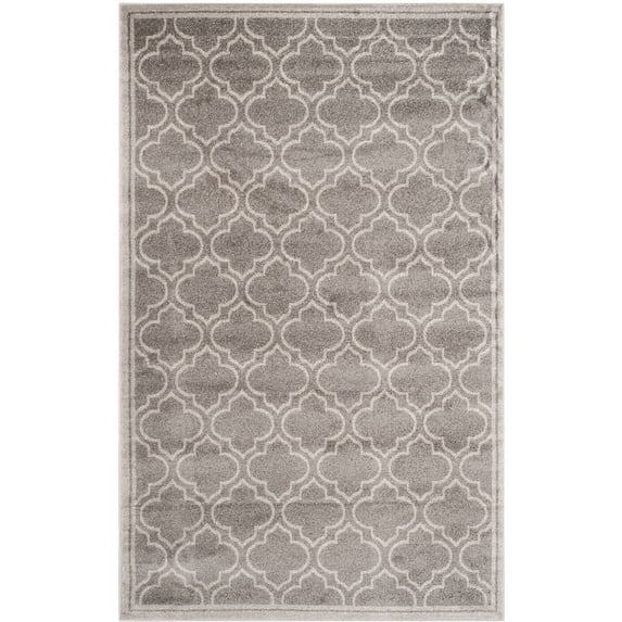 SAFAVIEH Amherst Mason Geometric Area Rug, Grey/Light Grey, 5' x 8'