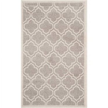 SAFAVIEH Amherst Mason Geometric Area Rug, Light Grey/Ivory, 2'6" x 4'