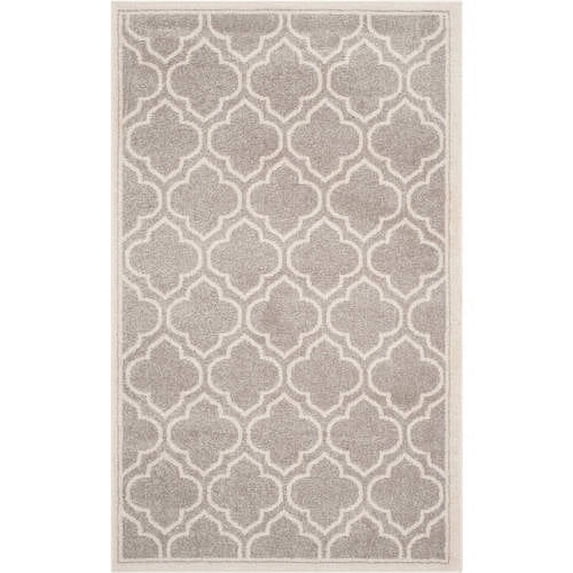 SAFAVIEH Amherst Mason Geometric Area Rug, Light Grey/Ivory, 6' x 9'