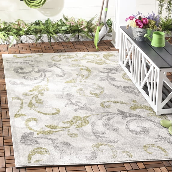 Safavieh Amherst Millard Floral Area Rug, Ivory/Light Gray, 5'3" x 8'