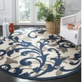 thumbnail image 1 of Safavieh Amherst Millard Floral Area Rug, Ivory/Navy, 7' x 7' Round, 1 of 9