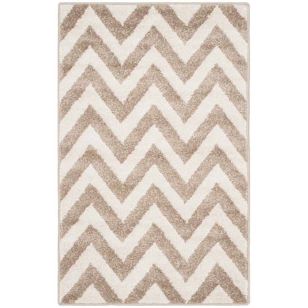 Amherst Wheat & Beige Geometric Synthetic 30" Area Rug