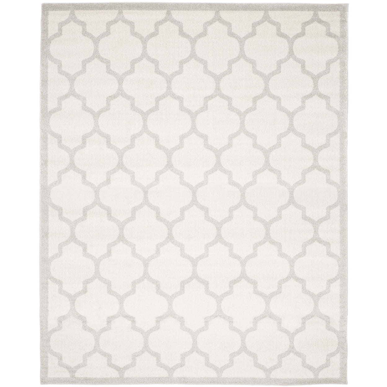 Beige & Light Grey Geometric Cotton-Synthetic Area Rug 11' x 15'