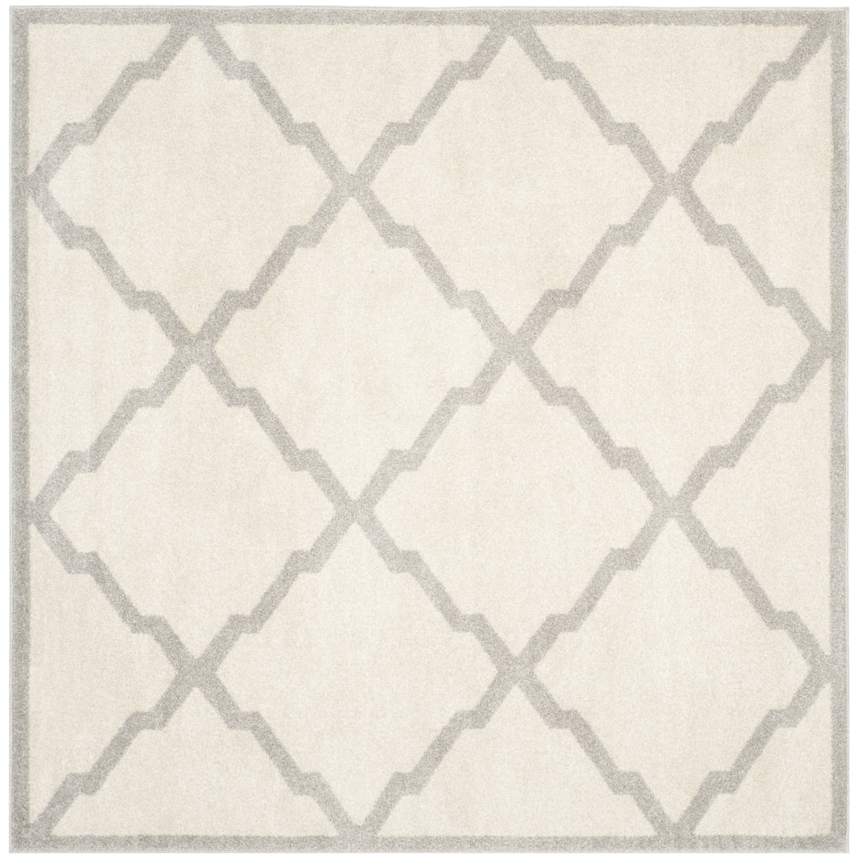 Beige Hand-Knotted Cotton Square Area Rug - Stain-Resistant and Reversible
