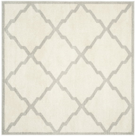 SAFAVIEH Amherst Sharalyn Geometric Area Rug, Beige/Light Grey, 7' x 7' Square