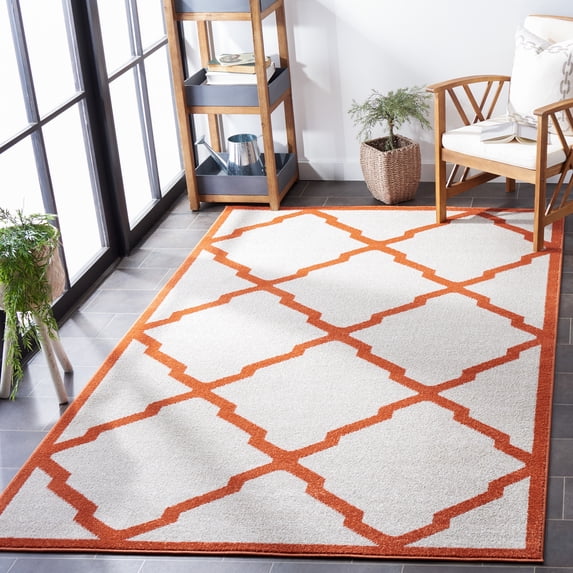 Safavieh Amherst Sharalyn Geometric Area Rug, Beige/Orange, 7' x 7' Square