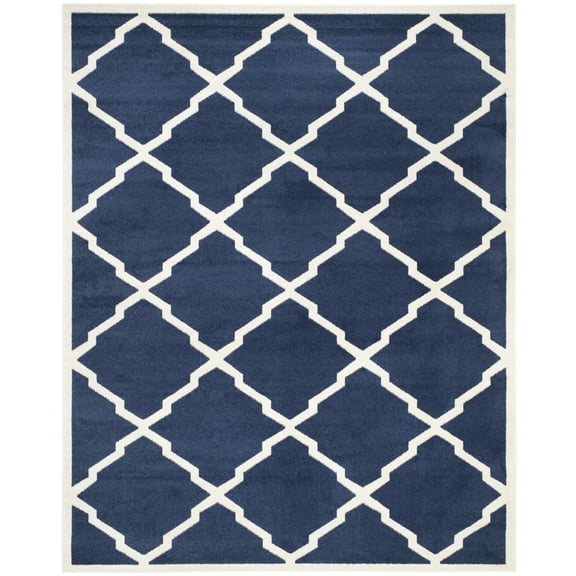 SAFAVIEH Amherst Sharalyn Geometric Area Rug, Navy/Beige, 10' x 14'
