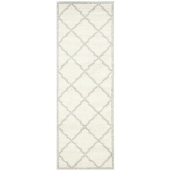 SAFAVIEH Amherst Sharalyn Geometric Runner Rug, Beige/Light Grey, 2'3" x 11'
