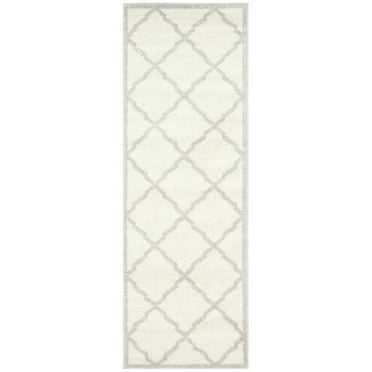 SAFAVIEH Amherst Sharalyn Geometric Runner Rug, Beige/Light Grey, 2'3" x 7'