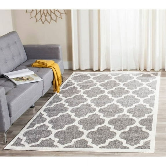 SAFAVIEH Amherst Sophia Geometric Area Rug, Dark Grey/Beige, 2'6" x 4'