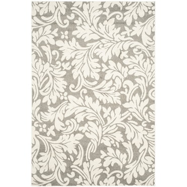 SAFAVIEH Amherst Thorburn Floral Area Rug, Dark Grey/Beige, 9' x 12'