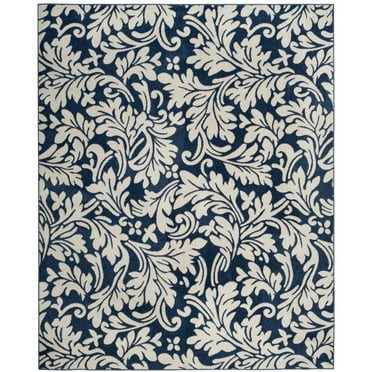 SAFAVIEH Amherst Thorburn Floral Area Rug, Navy/Ivory, 6' x 9'