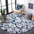 thumbnail image 1 of Safavieh Amherst Thorburn Floral Area Rug, Navy/Ivory, 7' x 7' Round, 1 of 10