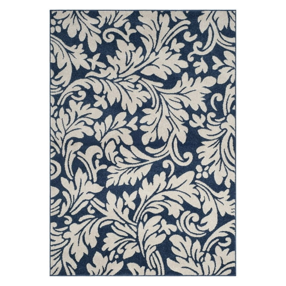 SAFAVIEH Amherst Thorburn Floral Area Rug, Navy/Ivory, 8' x 10'
