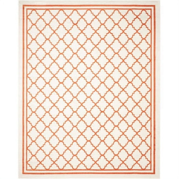 SAFAVIEH Amherst Trina Geometric Area Rug, Beige/Orange, 5'3" x 8'