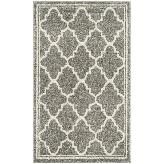 SAFAVIEH Amherst Trina Geometric Area Rug, Dark Grey/Beige, 2'6" x 4'