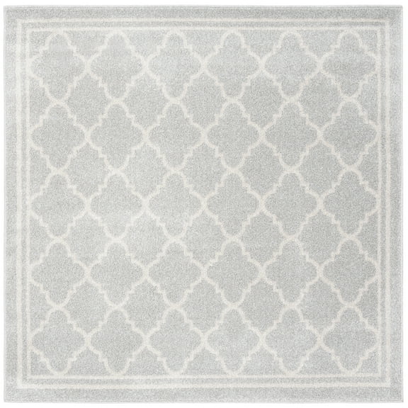 SAFAVIEH Amherst Trina Geometric Area Rug, Light Grey/Beige, 3' x 3' Square