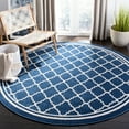 thumbnail image 1 of Safavieh Amherst Trina Geometric Area Rug, Navy/Beige, 8' x 8' Round, 1 of 8