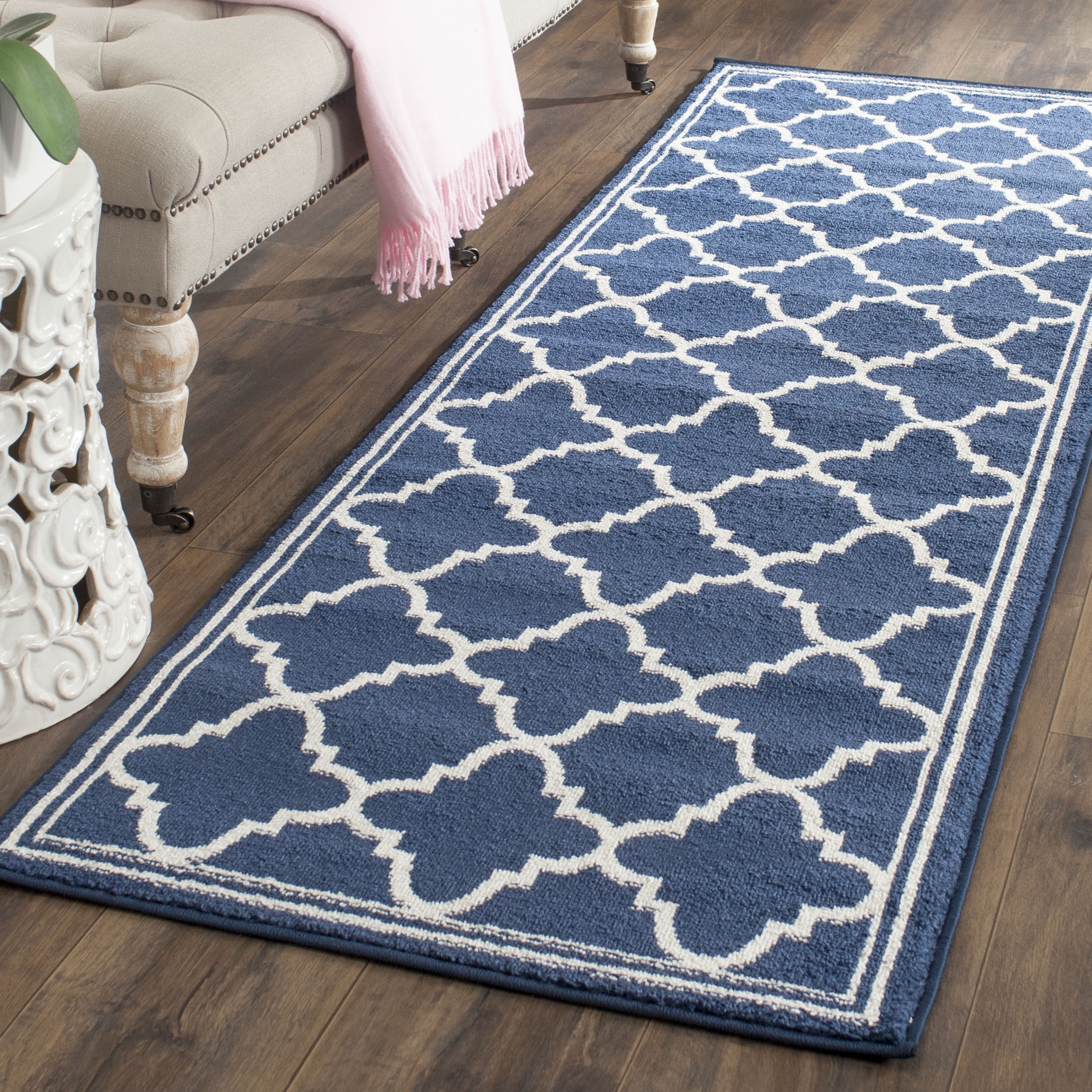 Safavieh Amherst Trina Geometric Runner Rug, Navy/Beige, 2'3" x 8'