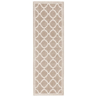 SAFAVIEH Amherst Trina Geometric Runner Rug, Wheat/Beige, 2'3" x 5'