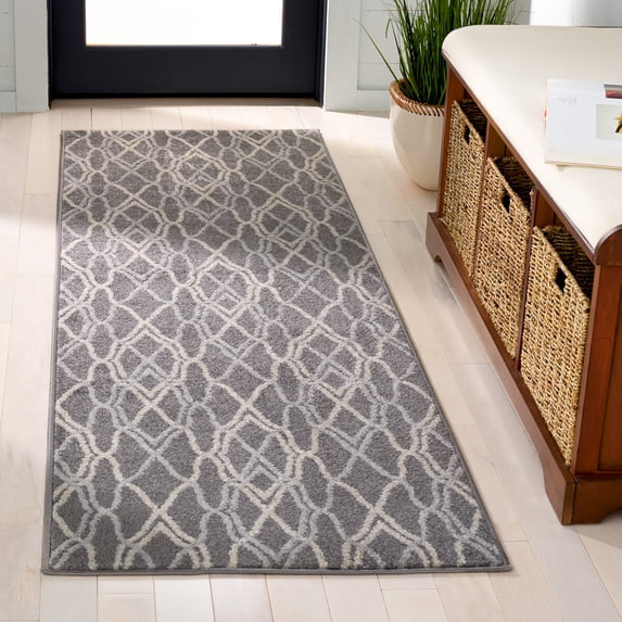 Safavieh Amherst Virginia Geometric Runner Rug, Gray/Light Gray, 2'3" x 9'