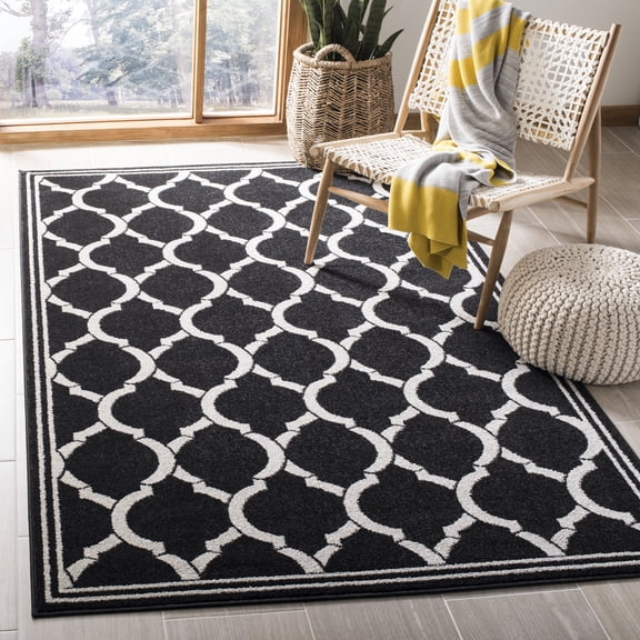 Safavieh Amherst Wendy Geometric Area Rug, Anthracite/Ivory, 9' x 12'