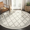 thumbnail image 1 of Safavieh Amherst Wesley Geometric Area Rug, Ivory/Gray, 5' x 5' Round, 1 of 12