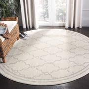 Safavieh Amherst Wesley Geometric Area Rug, Ivory/Light Gray, 5' x 5' Round
