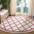 thumbnail image 1 of Safavieh Amherst Wesley Geometric Area Rug, Ivory/Red, 7' x 7' Round, 1 of 12